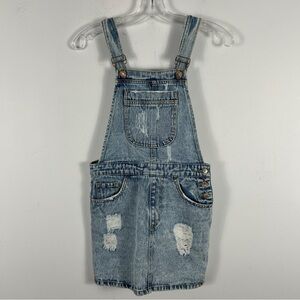Forever 21 Light Blue Distressed Kids Overalls Size XS